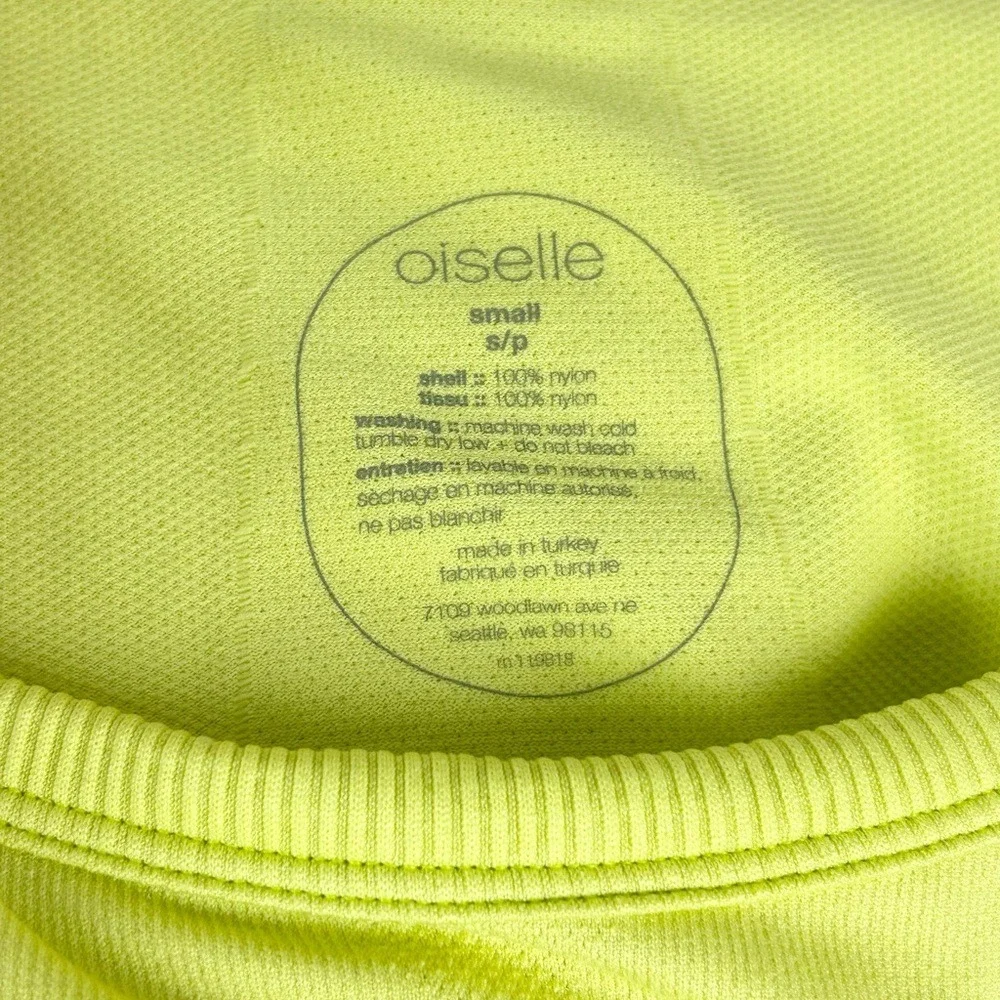 Oiselle Neon Yellow Women's Tank Top - Picture 5 of 5